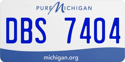 MI license plate DBS7404