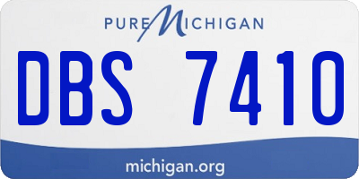 MI license plate DBS7410