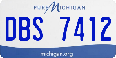 MI license plate DBS7412