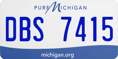 MI license plate DBS7415