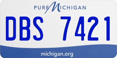 MI license plate DBS7421