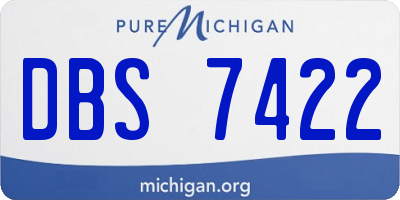 MI license plate DBS7422