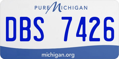 MI license plate DBS7426