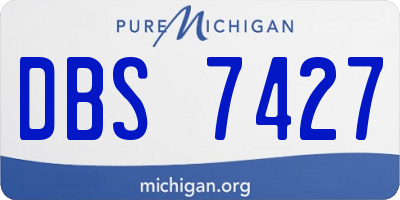 MI license plate DBS7427