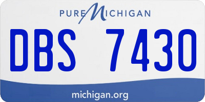 MI license plate DBS7430
