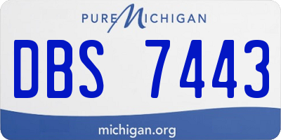 MI license plate DBS7443