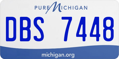 MI license plate DBS7448