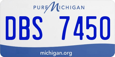 MI license plate DBS7450