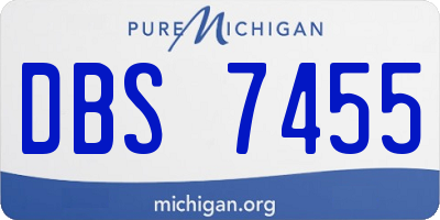 MI license plate DBS7455