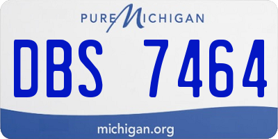 MI license plate DBS7464
