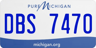 MI license plate DBS7470