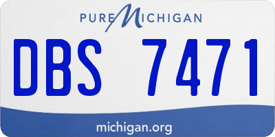 MI license plate DBS7471