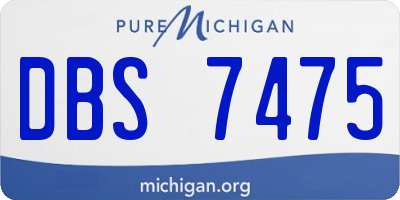 MI license plate DBS7475