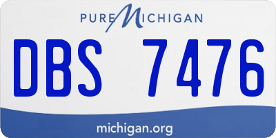 MI license plate DBS7476