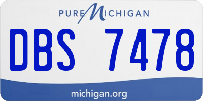 MI license plate DBS7478