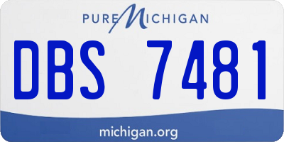 MI license plate DBS7481
