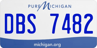 MI license plate DBS7482