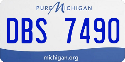 MI license plate DBS7490