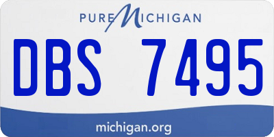 MI license plate DBS7495