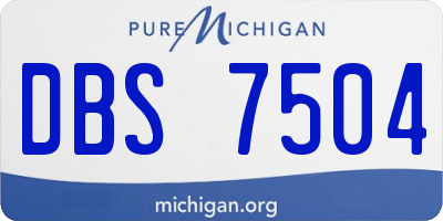 MI license plate DBS7504