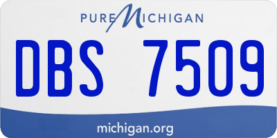 MI license plate DBS7509
