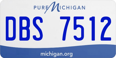 MI license plate DBS7512