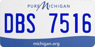 MI license plate DBS7516