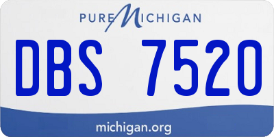MI license plate DBS7520