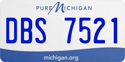 MI license plate DBS7521