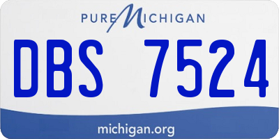 MI license plate DBS7524