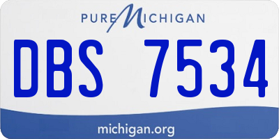 MI license plate DBS7534