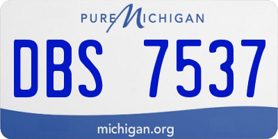 MI license plate DBS7537