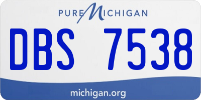 MI license plate DBS7538