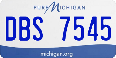 MI license plate DBS7545