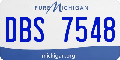 MI license plate DBS7548