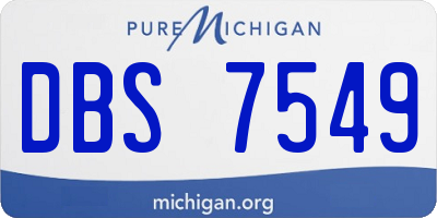 MI license plate DBS7549