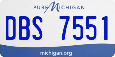 MI license plate DBS7551