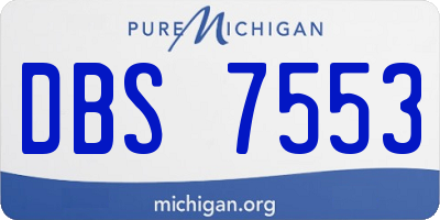 MI license plate DBS7553