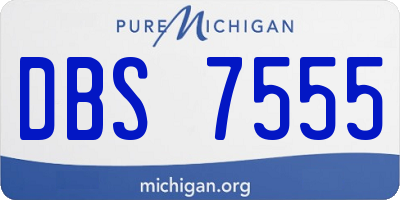MI license plate DBS7555