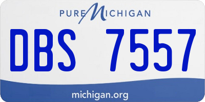 MI license plate DBS7557