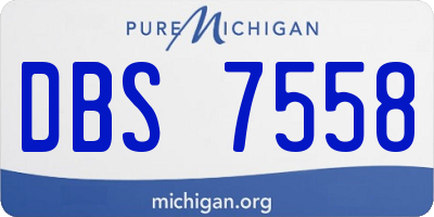 MI license plate DBS7558