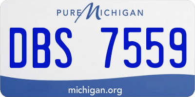 MI license plate DBS7559