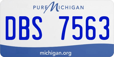 MI license plate DBS7563