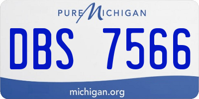 MI license plate DBS7566