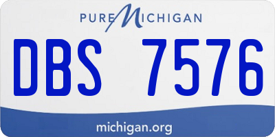 MI license plate DBS7576