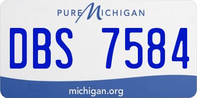 MI license plate DBS7584