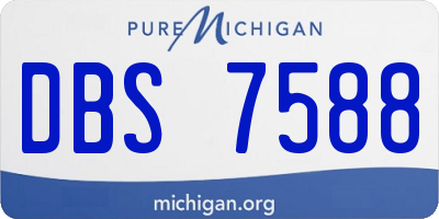 MI license plate DBS7588