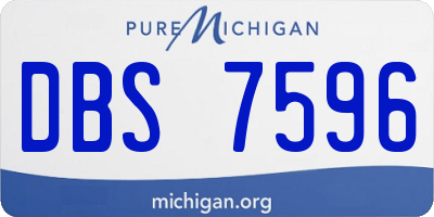 MI license plate DBS7596