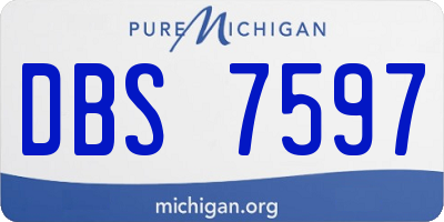 MI license plate DBS7597