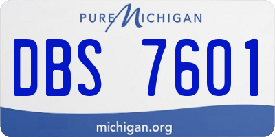 MI license plate DBS7601